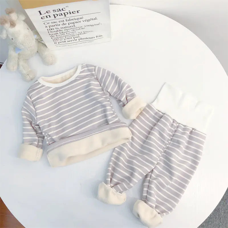 High Waist Thermal Underwear Set for Kids 1-5 Years