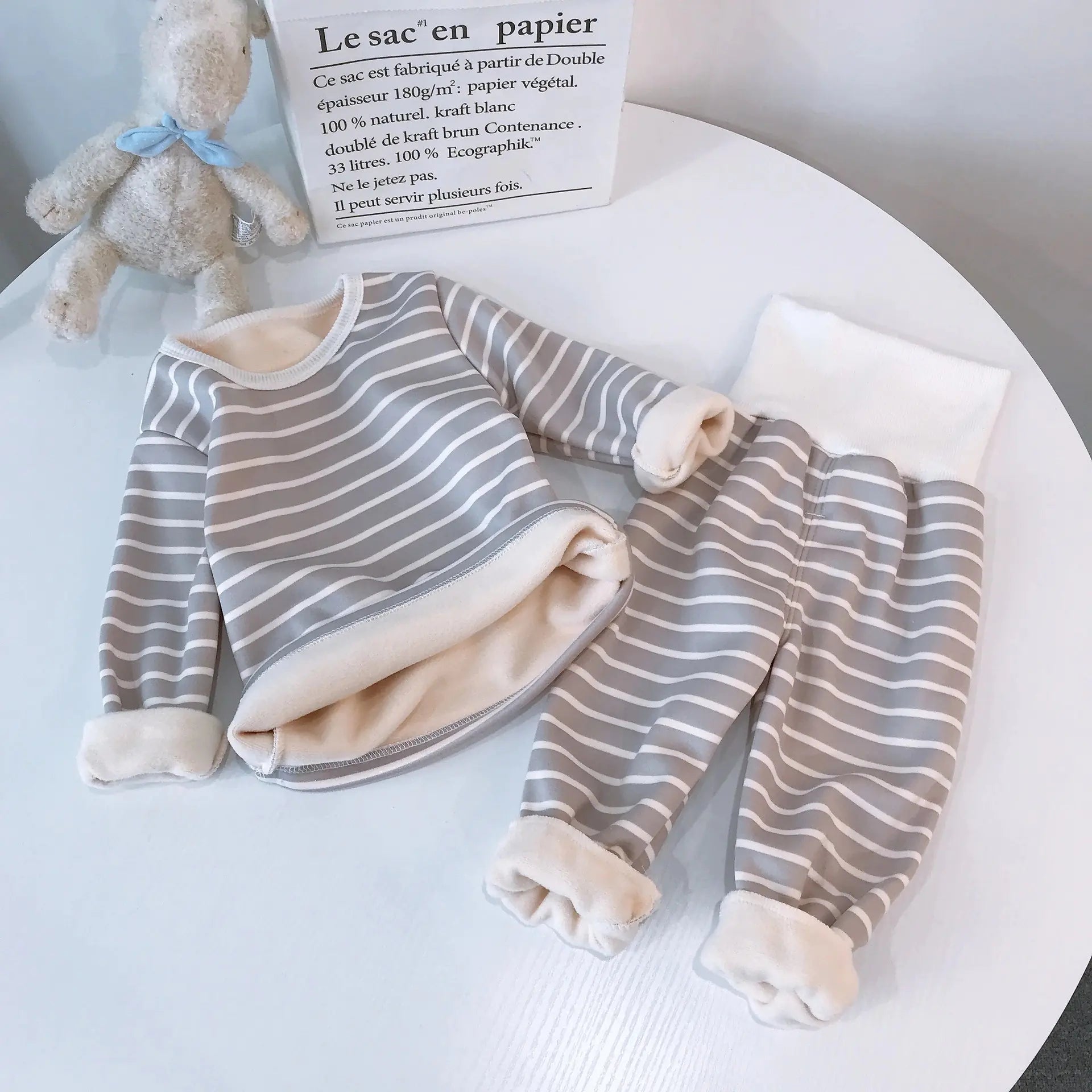 High Waist Thermal Underwear Set for Kids 1-5 Years