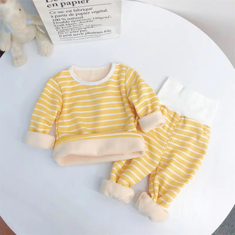 High Waist Thermal Underwear Set for Kids 1-5 Years