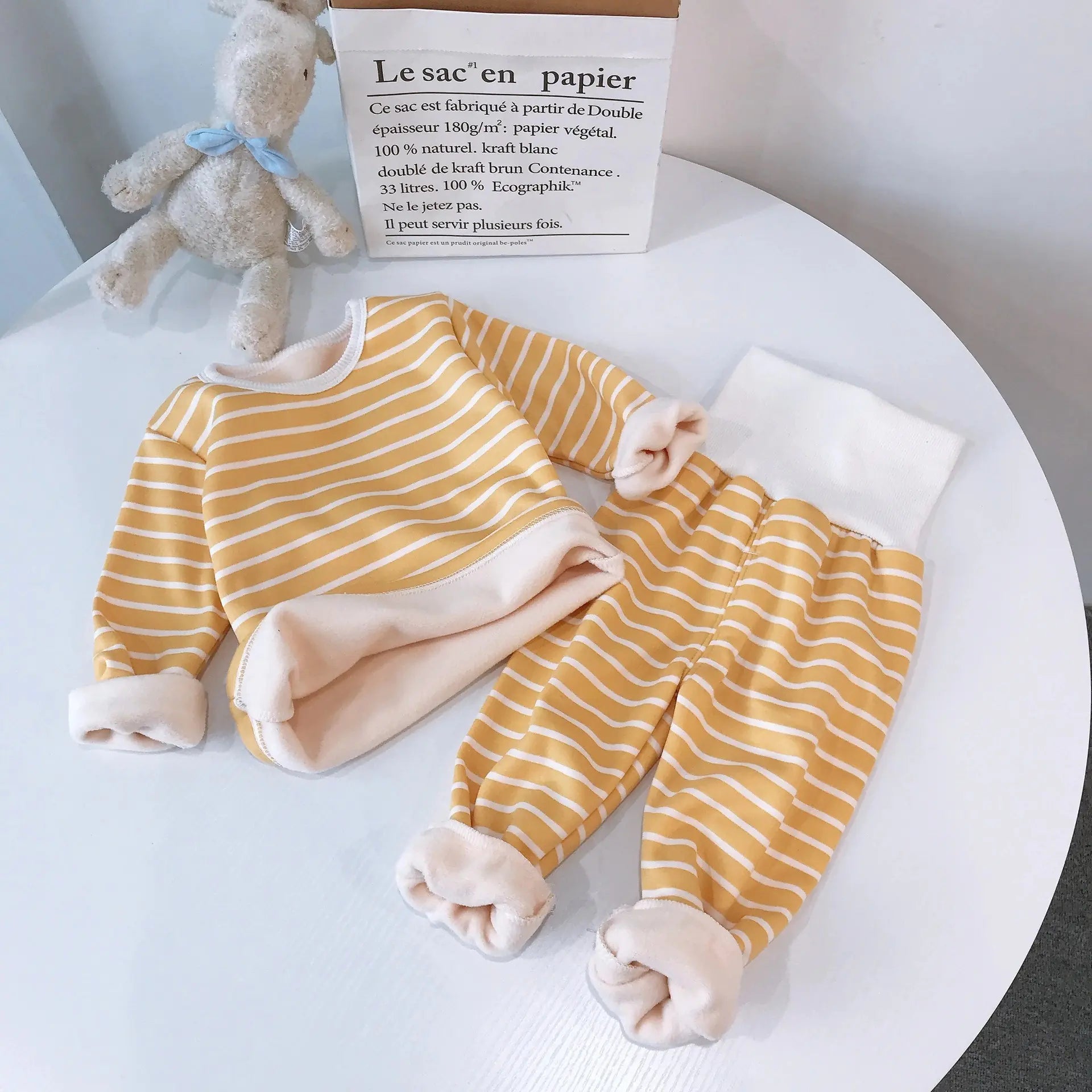 High Waist Thermal Underwear Set for Kids 1-5 Years