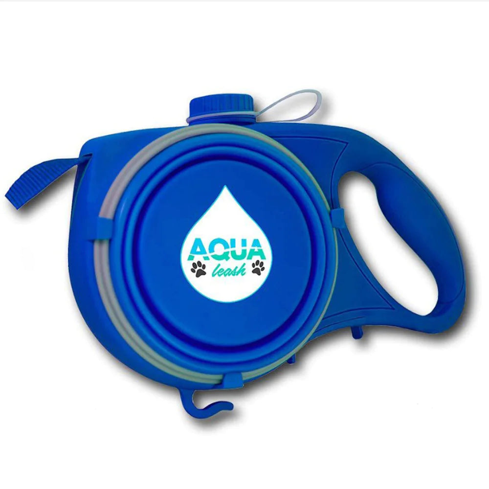 Pet Leash with Portable Silicone Bowl