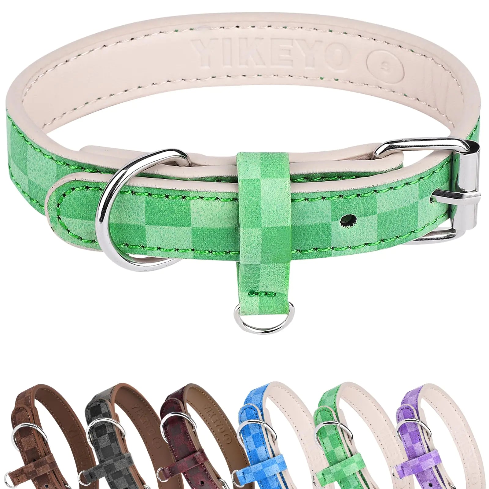 Dog Collar for Small Medium Large Dogs Plaid Dog Collar Girl Puppy Collars Chihuahua Collar Adjustable Pet Collar Collar para Perros (X-Large)