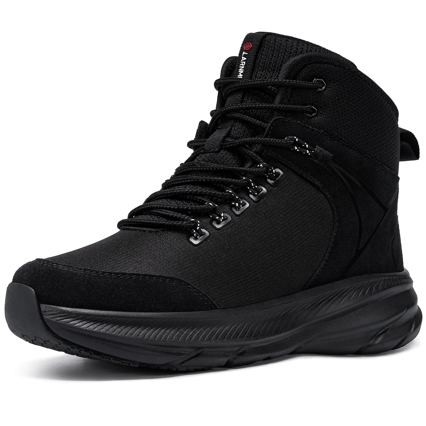 LARNMERN Non Slip Mens Work Boots Slip Resistant Shoe 6 Inch Breathable Industrial Boots Lightweight Military Tactical Boots Zapatos de Trabajo(10.5 MenSuede-Black)