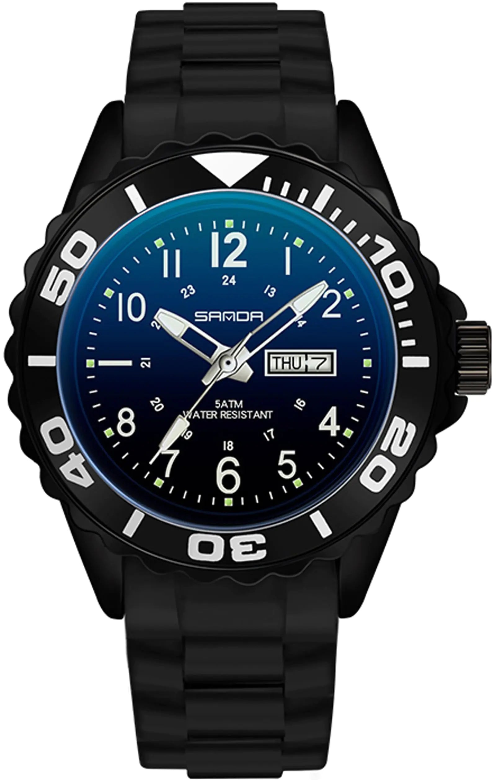 Watches for men Reloj Waterproof Easy to Read Watch with Second Hand Military Time Black Ladies Simple Nurse Nursing Date Analog Quartz for Swimming