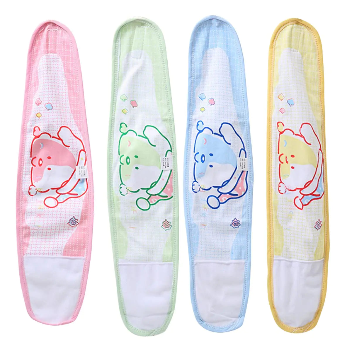 4pcs De El Guard Boys Fajeros Protection Loss Peso Essentials Umbilical Yellow Bellyband Wrap Sillas Button Newborn Bebes Girls Band para Protector Belts Must for Bands