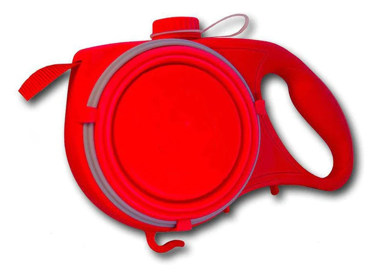 Pet Leash with Portable Silicone Bowl