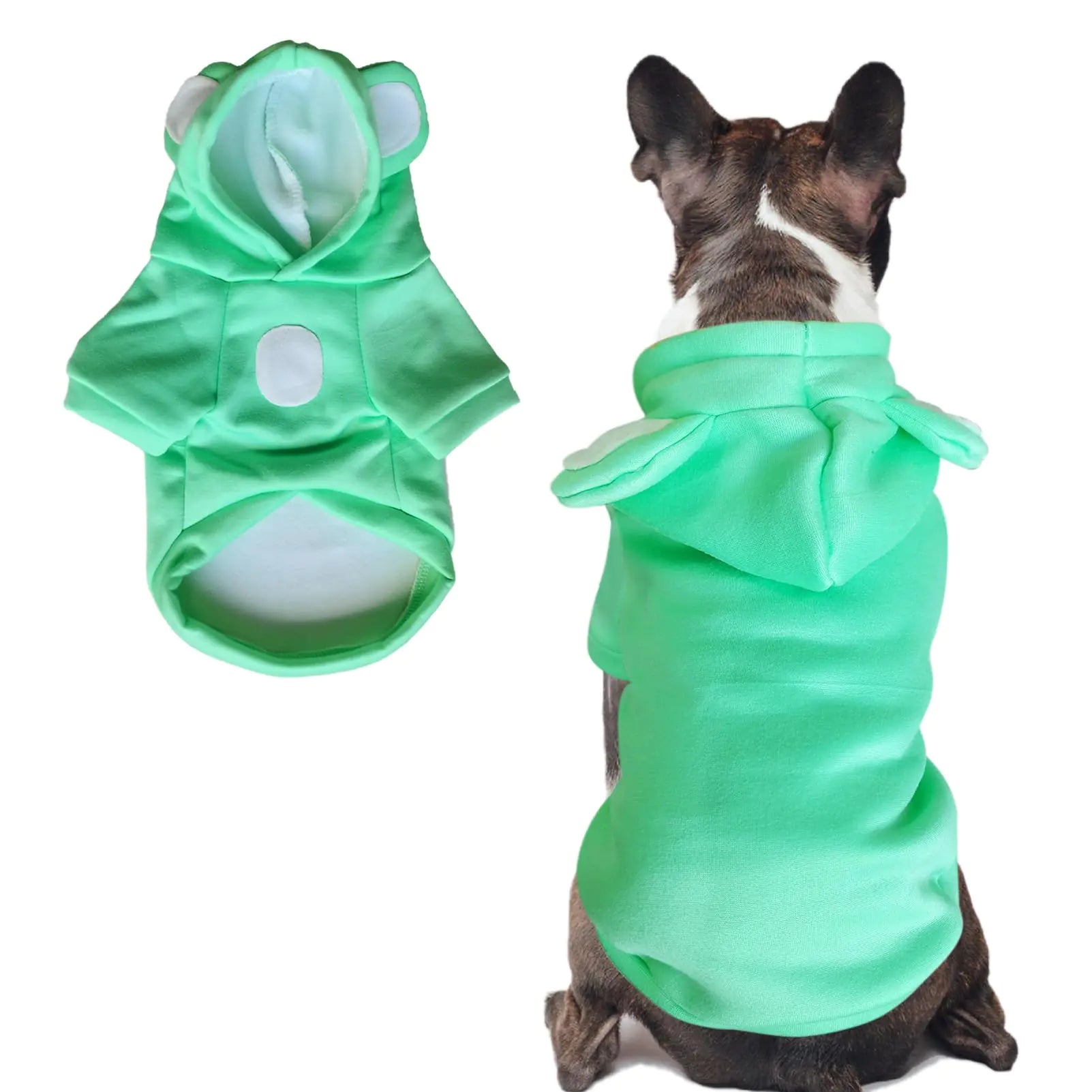 Jecikelon Dog Cold Weather Coat Winter Clothing Warm Puppy Hoodies Sweatshirt for Small Dogs Cats Soft Hooded Pet Clothes Suéter para Perros (Large Purple)