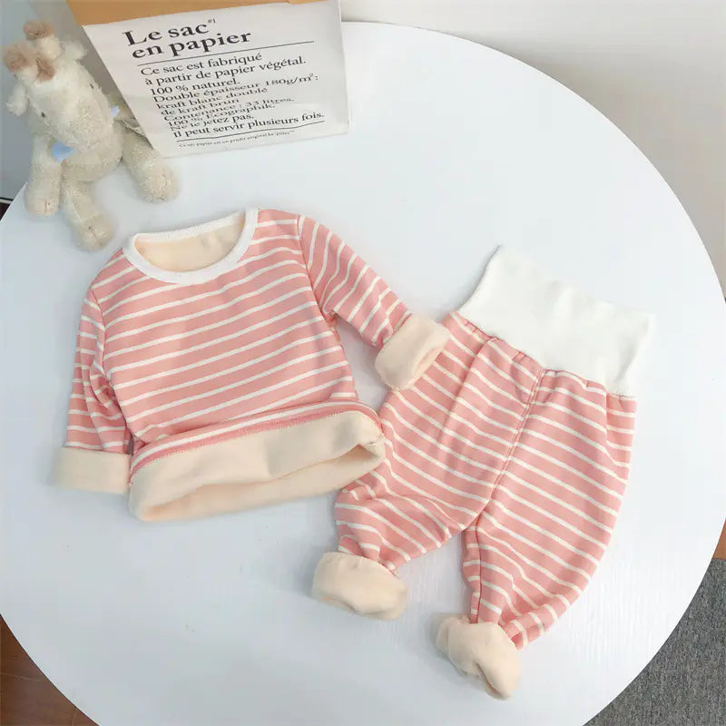 High Waist Thermal Underwear Set for Kids 1-5 Years